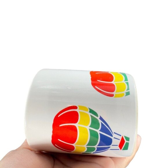 1980s FTD Hot Air Balloon Rainbow Mug Cup Multicolor Ceramic Drinking Mug READ - Picture 12 of 14